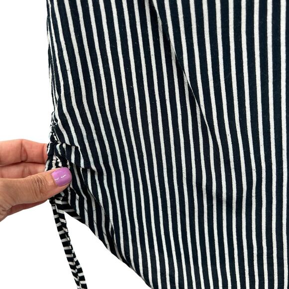 Faithfull The Brand Striped Rayon V Neck Tunic Top Beach Coverup Size 4 - Picture 8 of 14